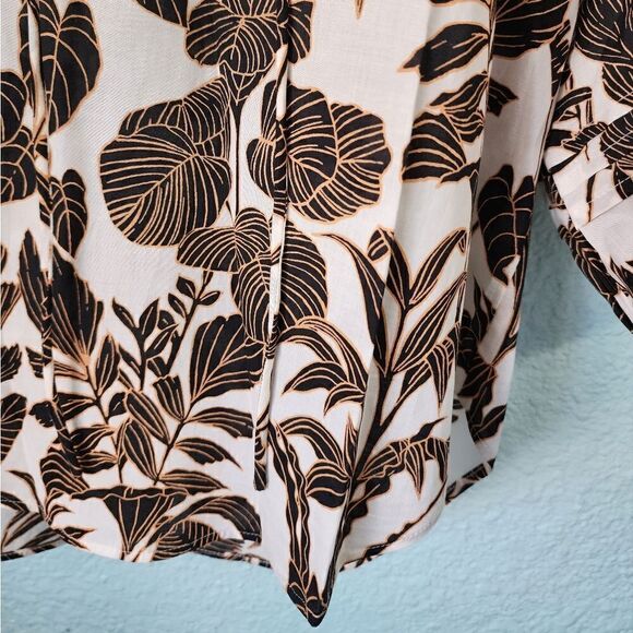 Ann Taylor safari boho pullover blouse - Picture 2 of 14